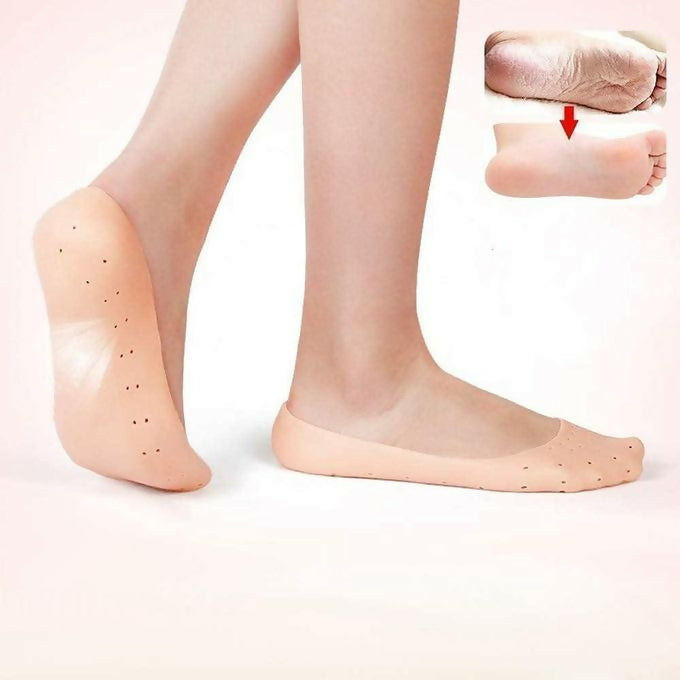 1 Pair(2pcs) Silicone Full Size Moisturizing Socks