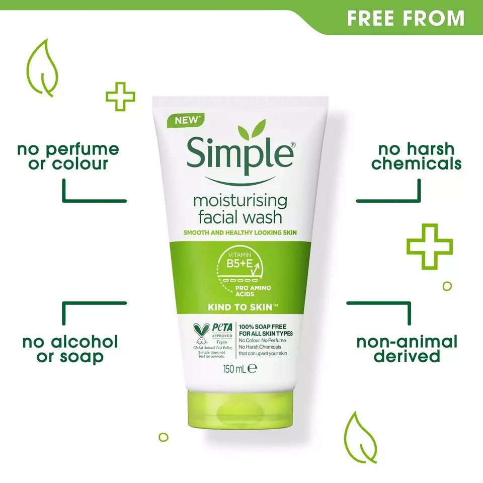 Simple Kind To Skin Moisturizing Facial Wash