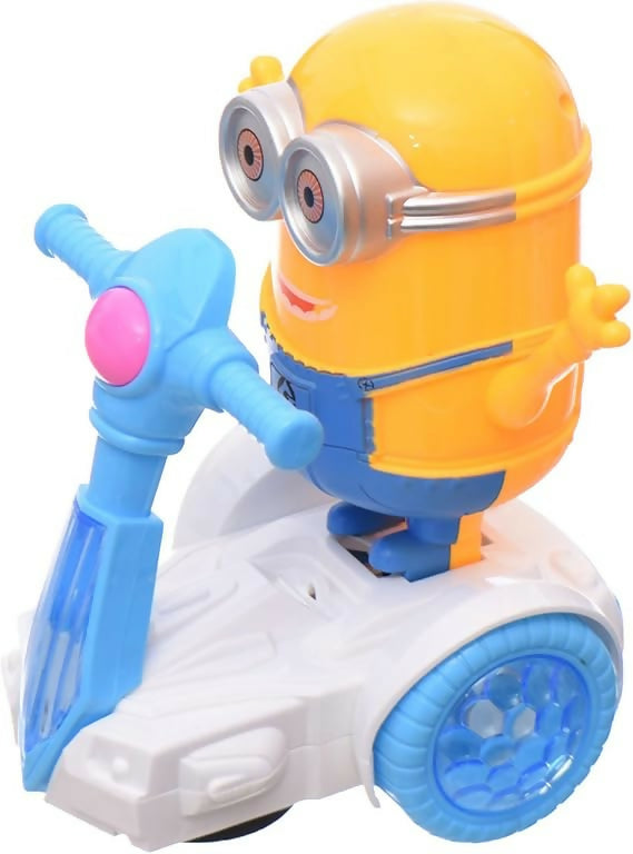 Tricycle Electric Sound Toy Car for Kids - Head and Wheel 3D Light Cartoon Characters Minion