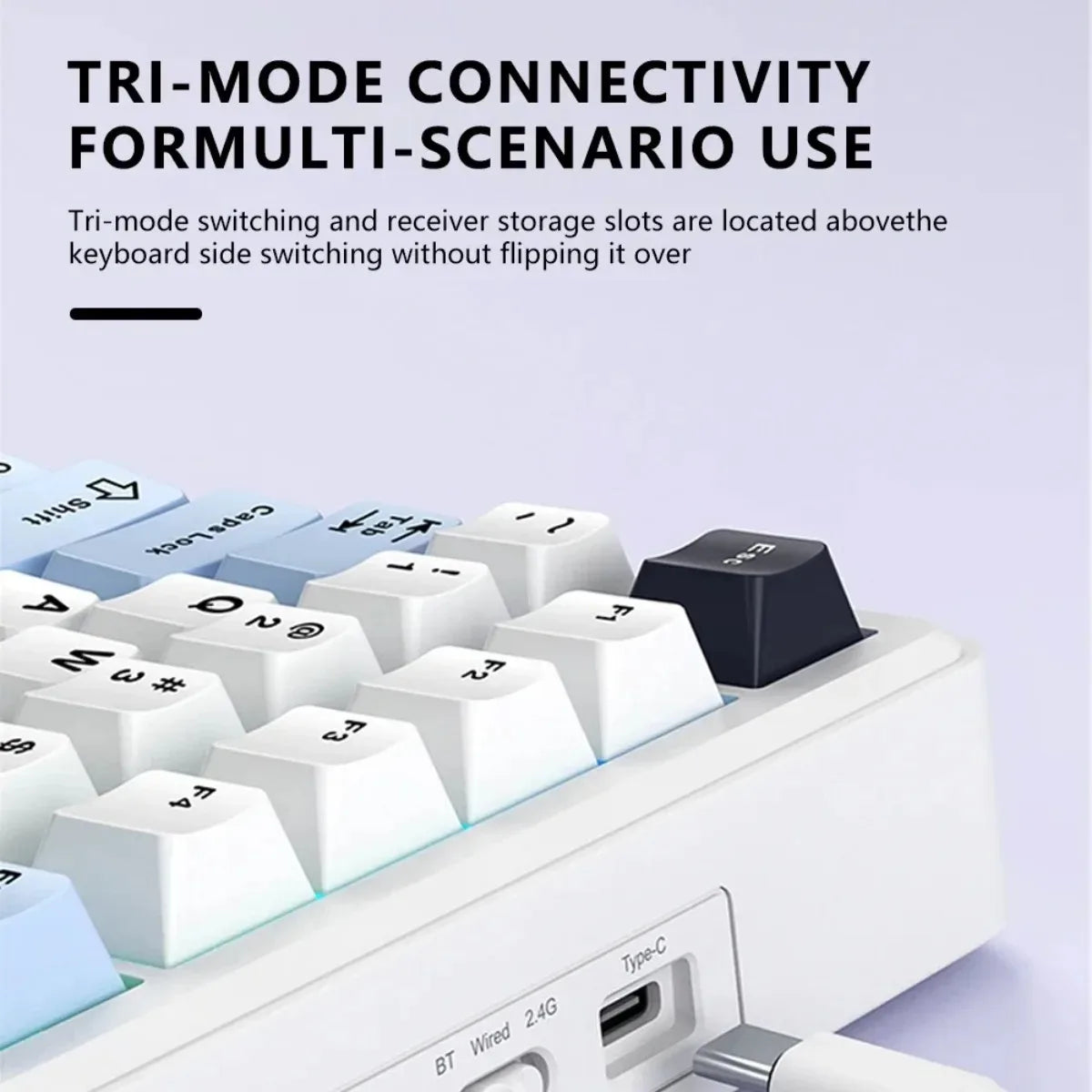 AULA F75 MAX Gaming Keyboard Three-mode connection 75% Layout Gasket Structure Hot-Swap RGB E-sports Keyboard Game Accessories