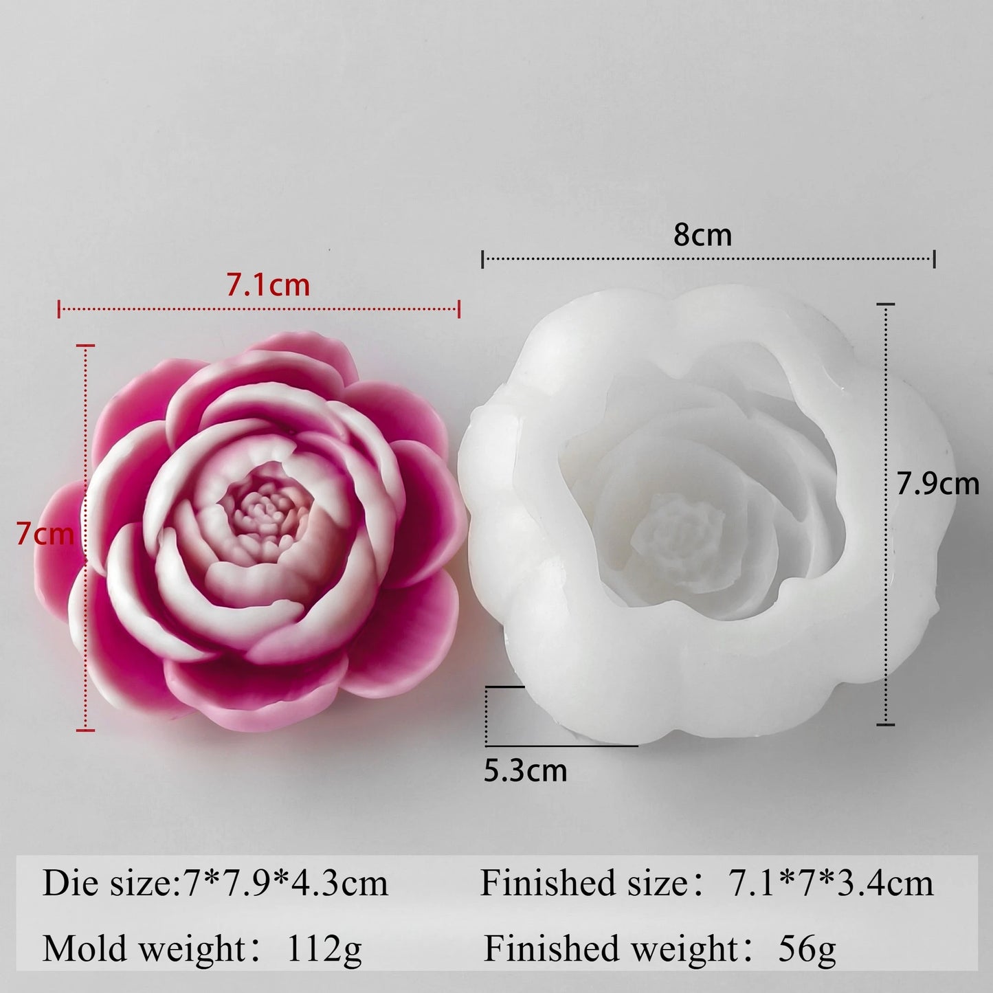 3D Lotus candle silicone mold Lotus seed flower candle mold Peony flower rose candle silicone mould Resin mold cake molds
