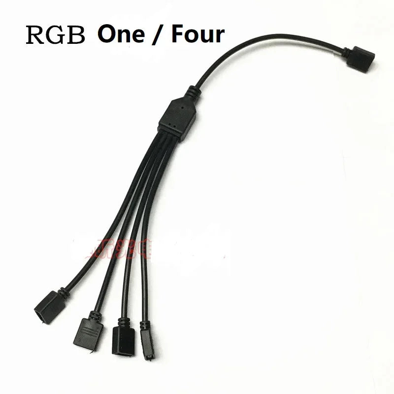 RGB Extended Line 12V AURA 4Pin 5V ARGB 3Needle  LED Light Tap Line Motherboard Fan Aperture Strip Chassis RGB  Cable
