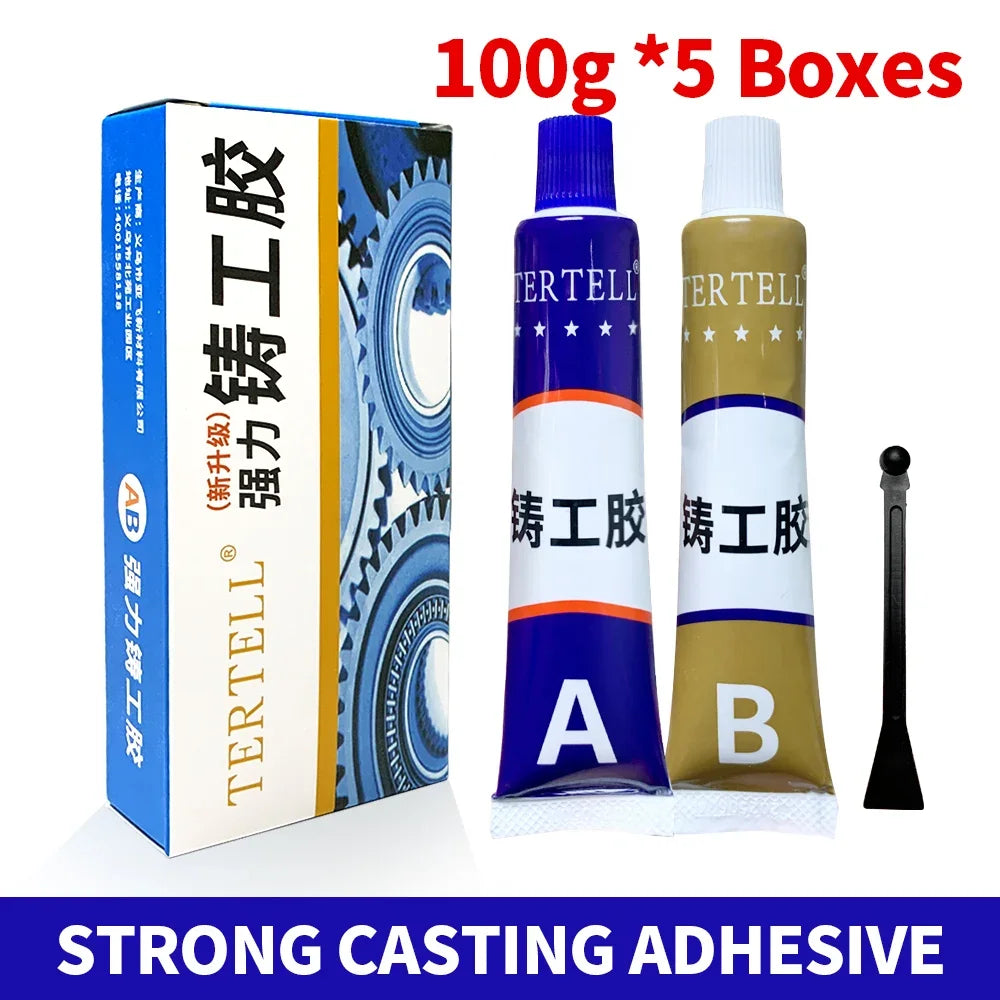A+B Glue Casting Adhesive Industrial Repair Agent Casting Metal Cast Iron Trachoma Stomatal Crackle Welding Glue Home Accessorie