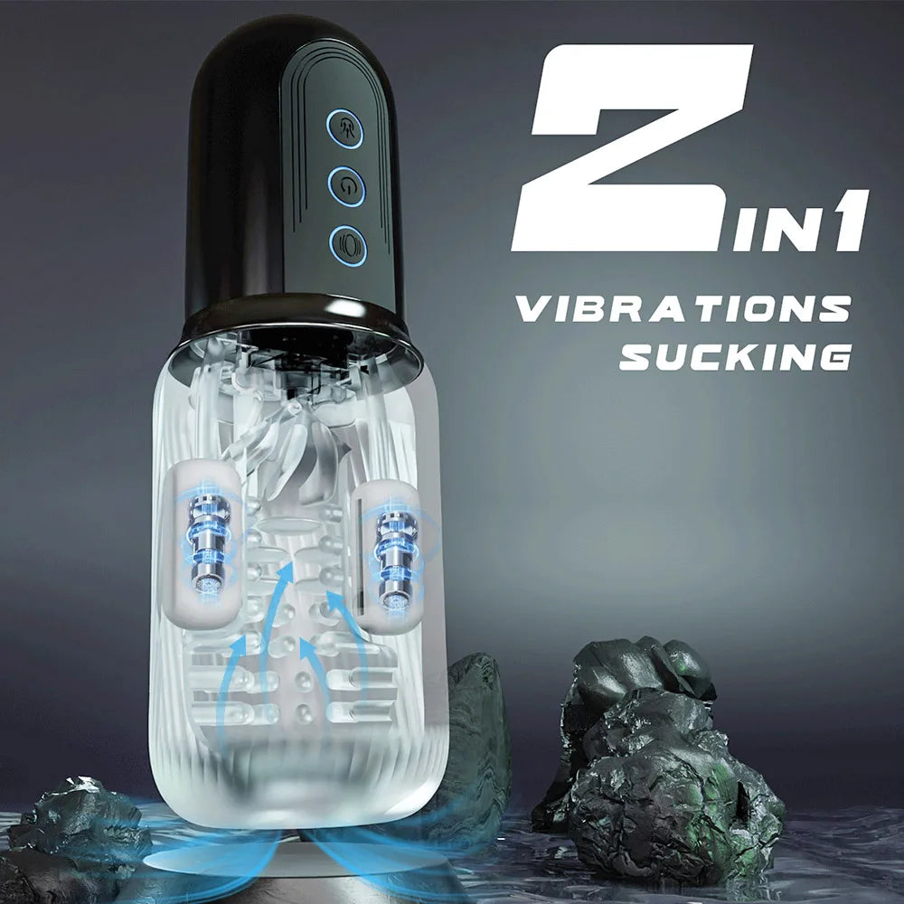 Automatic Male Sucking Mastubator Vibration Blowjob Machine Masturbation Cup Sex Toys Adult Goods for Men Masturbate Supplies