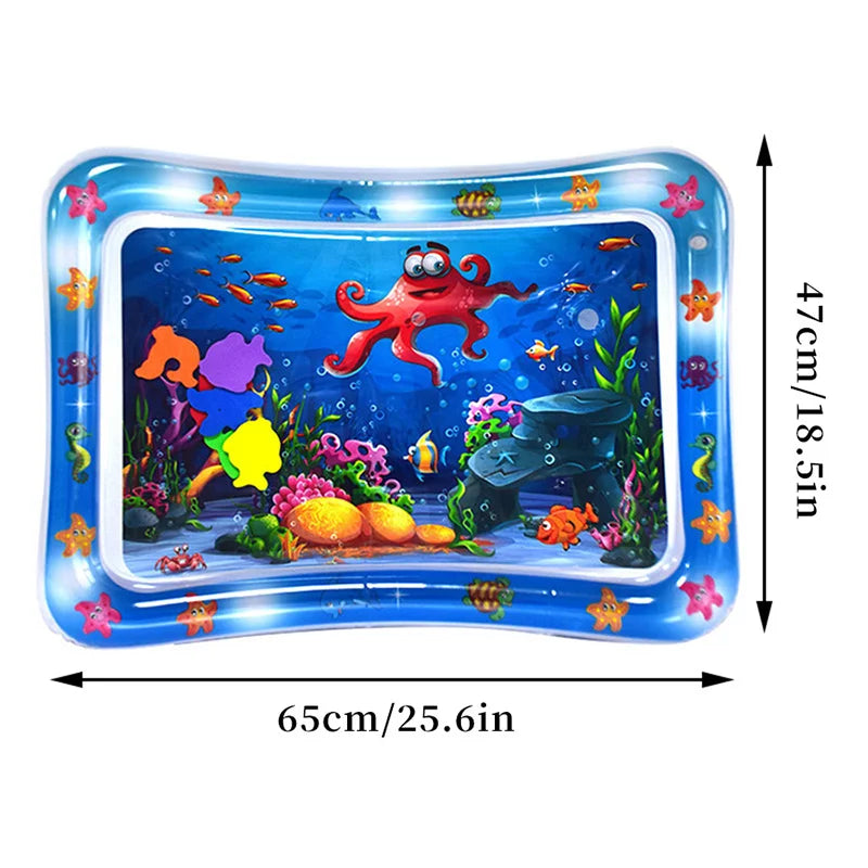 1pc Red Octopus Baby Playing Water Mat PVC Inflatable Play Mat Cushion Toddler Pad Kids Early Educational Toys