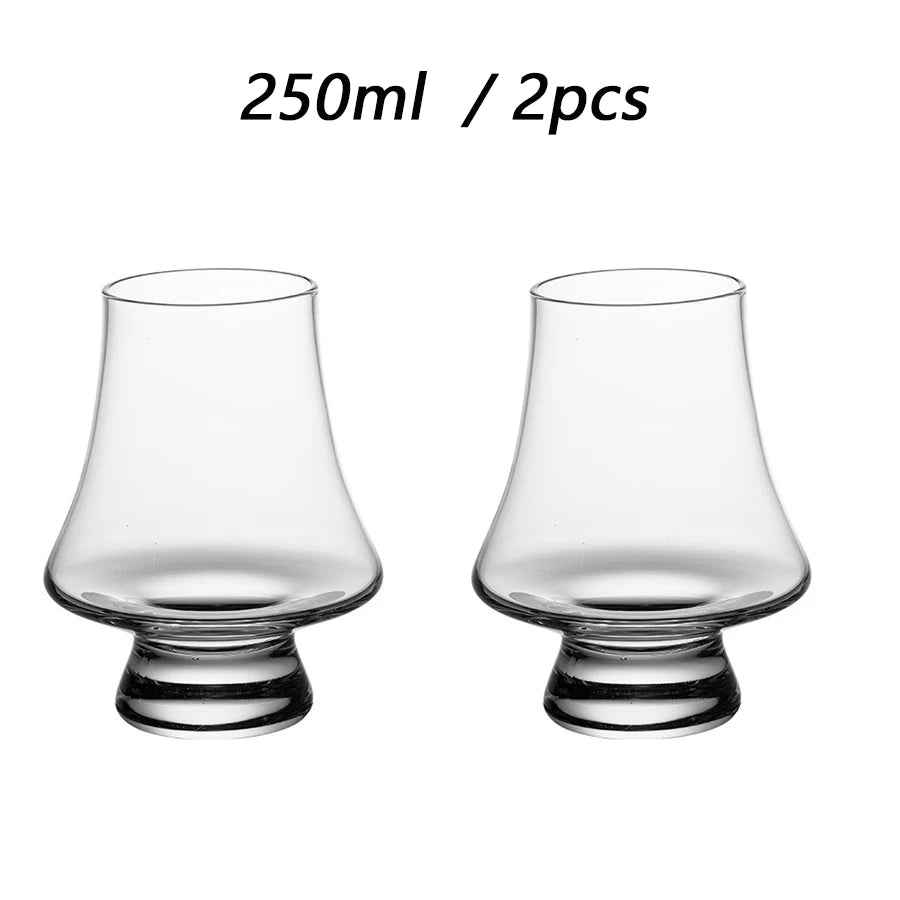 2/4/6pcs Crystal Glass Whiskey Cup Set of 250ml Clear Lead Free Drinking Glasses Scotch Liquor Barware Beer Spirits Wine Glasse