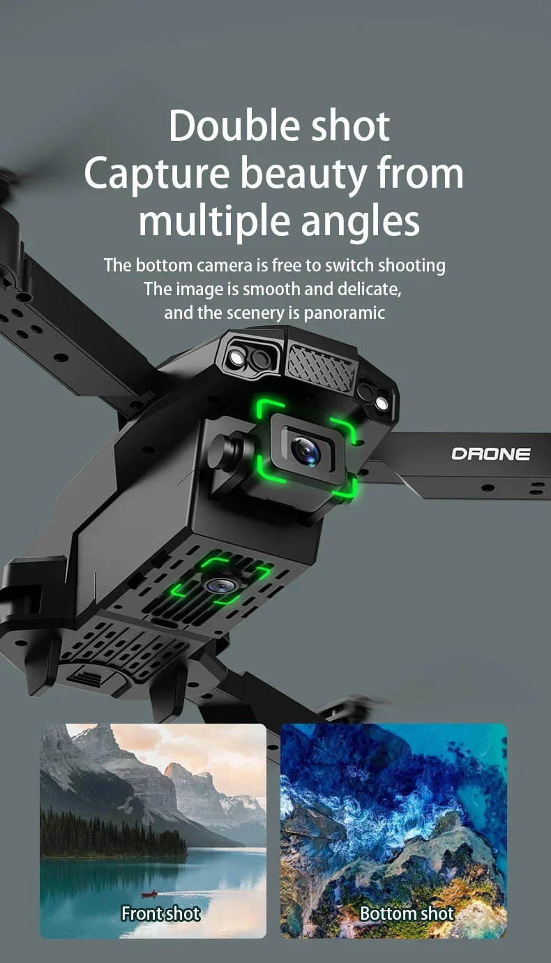 New H4 Mini Drone 4K WIFI FPV Wide Angle HD Dual8K Camera Height Hold RC Foldable Quadcopter Helicopter Toy Gift Apron Sell