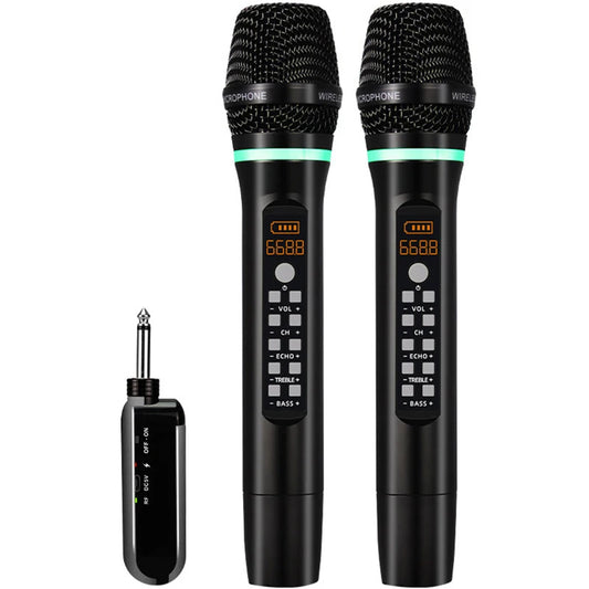 Professional UHF Wireless Microphone Handheld Bluetooth Karaoke Microphone Recording Studio Home Party Singing for Car Speaker