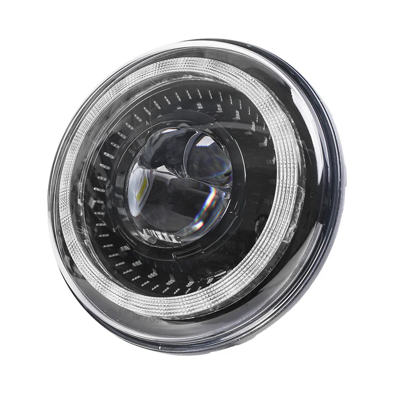 7" Car Led Headlight For Lada Niva 4x4 7inch H4 Led Headlights Angel Eyes For Jeep Wrangler OffRoad 4x4 Suzuki Samurai Toyota