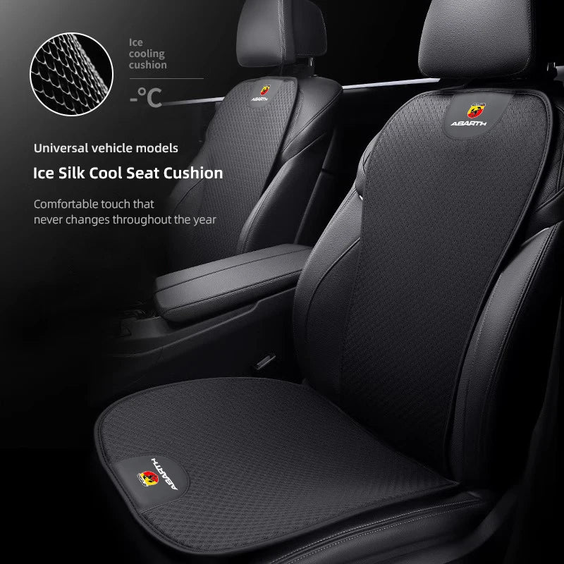 Car Ice Silk Seat Cushion Seat Covers For Fiat 500 Abarth Punto Panda Doblo Stilo Backrest Mat Rear Seat Cushion Car Interior