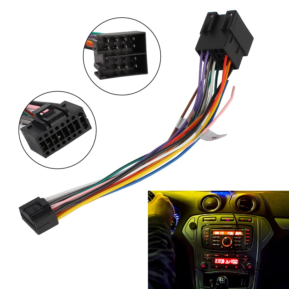 16 Pin Plug Cable ISO Standard Connector Adapter Car Stereo Radio For ALPINE Wire Harness Adaptor Car Wire Cable Adapter