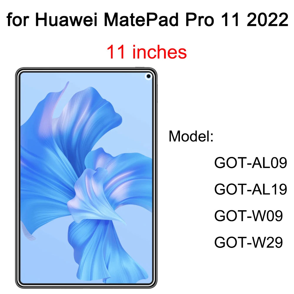2PCS Tempered Glass Screen Protector For Huawei MatePad 10.4 10.8 Pro 11 T8 T 10s 2023 2022 2021 MediaPad T5 T3 10.1 9.6