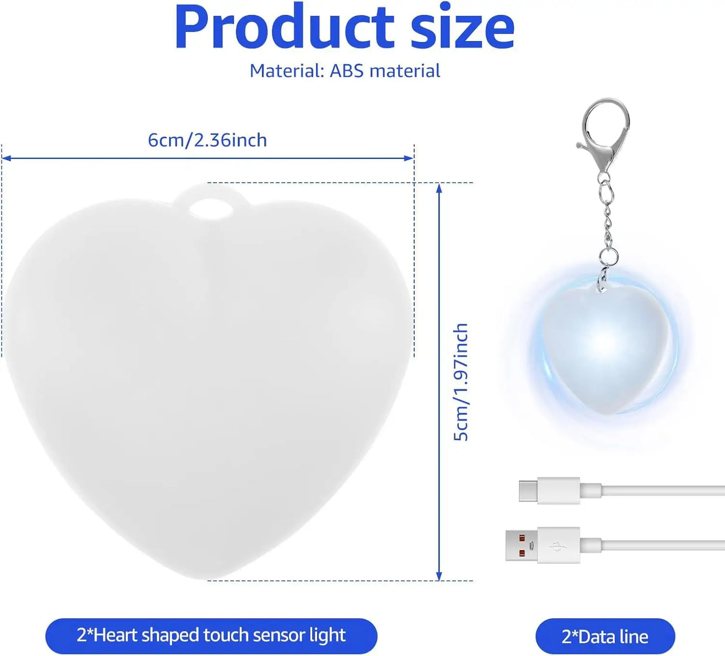 1pcs Purse Light Touch Sensitive LED White Lighting Charging Lamp Handbag with Automatic Sensor  Heart Light Gift Ideas