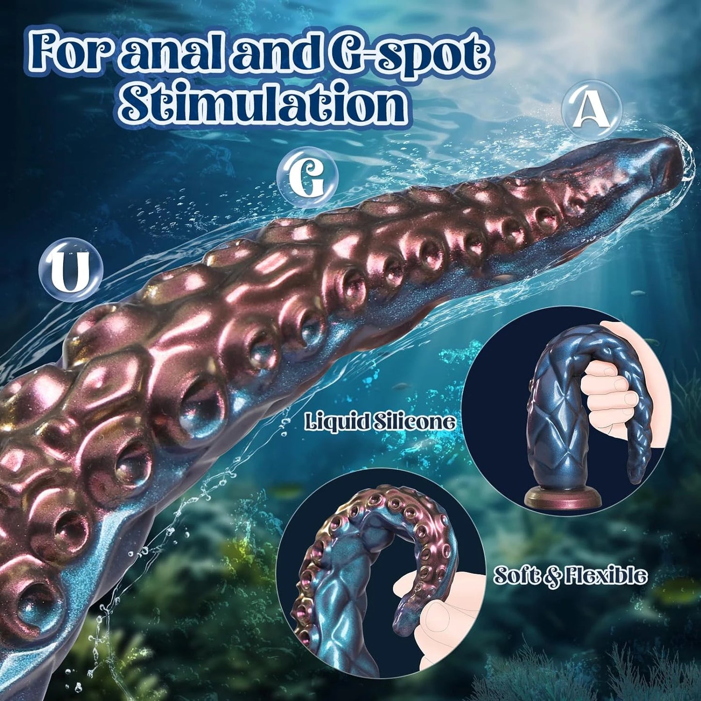 Tentacle Dildo Sex Toy Anal Dildo with Suction Cup Long Anal Toys for G Spot Stimulation Huge Monster Dildos Prostate Massager