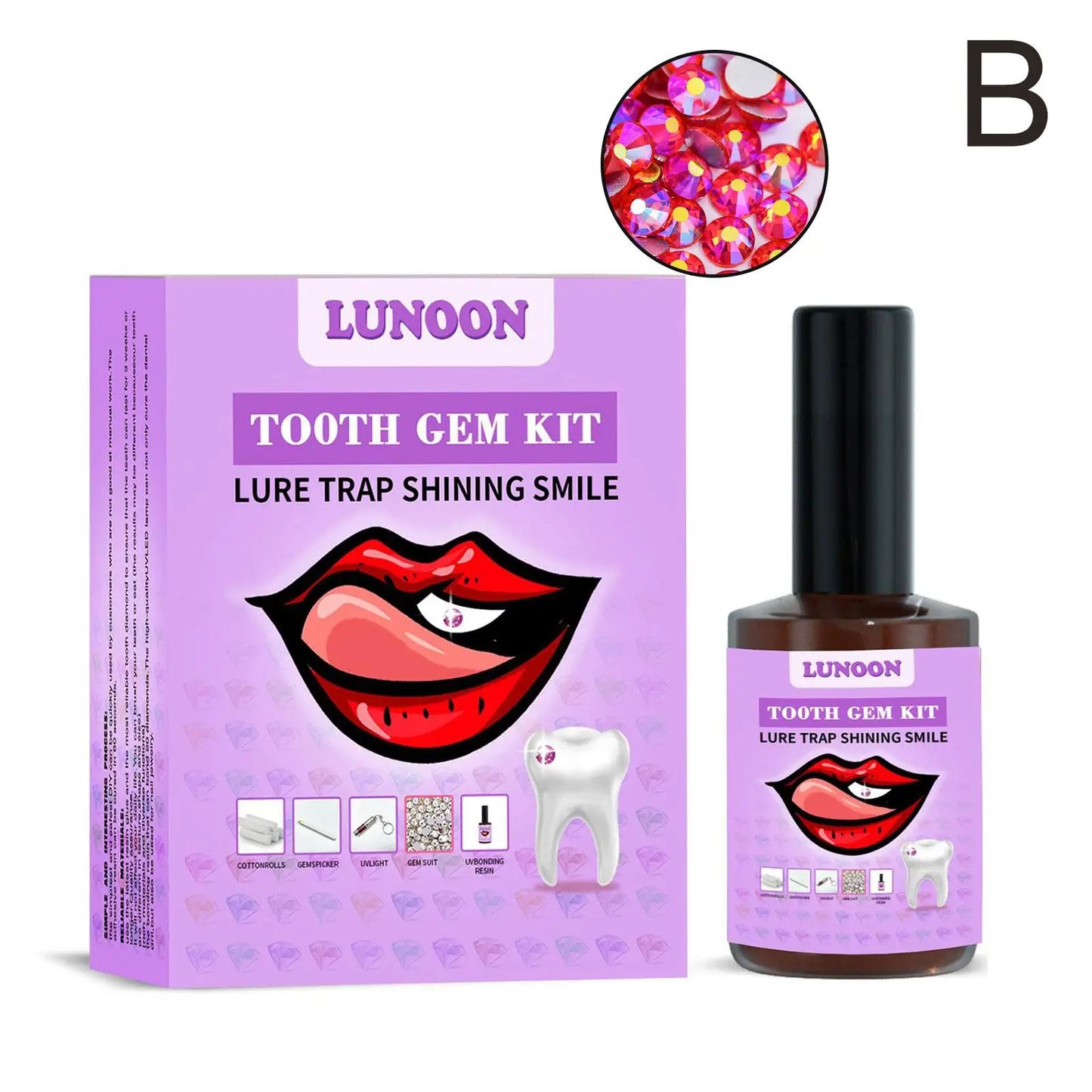DIY Teeth Ornament With Curing Light Glue Professional Dental Adhesive Gem Crystals Ornaments Easy To Remove Unisex Dental Decor
