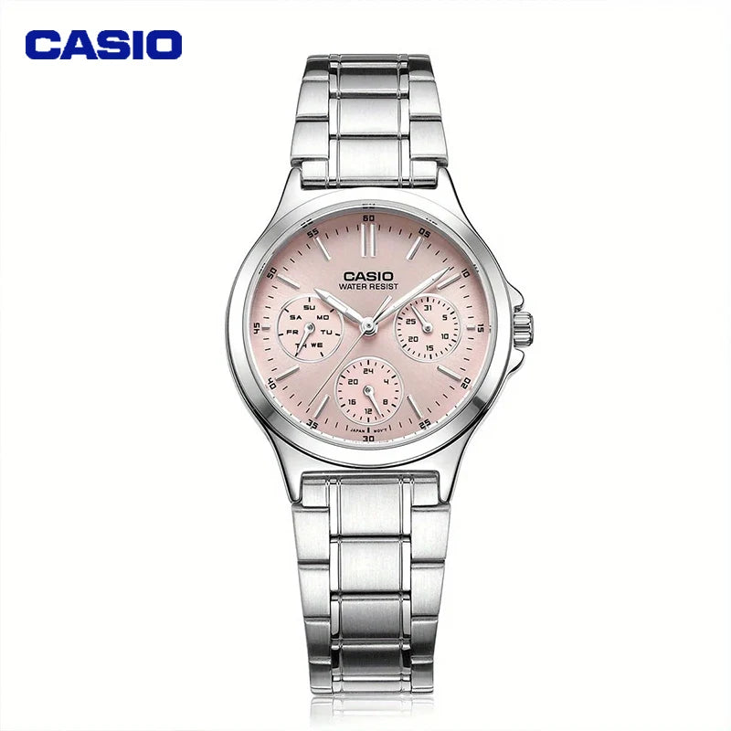 Casio LTP-V300D Watch Three Eye Waterproof Fashion Leisure Business Simple Commuting Quartz Women's Watch Gifts to Girlfriend