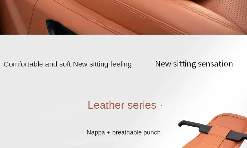 Car Seat Cushion Premium Comfortable Leather Car Seat Cushion Thickened Non-slip Single Piece Front and Rear Seat Cushion