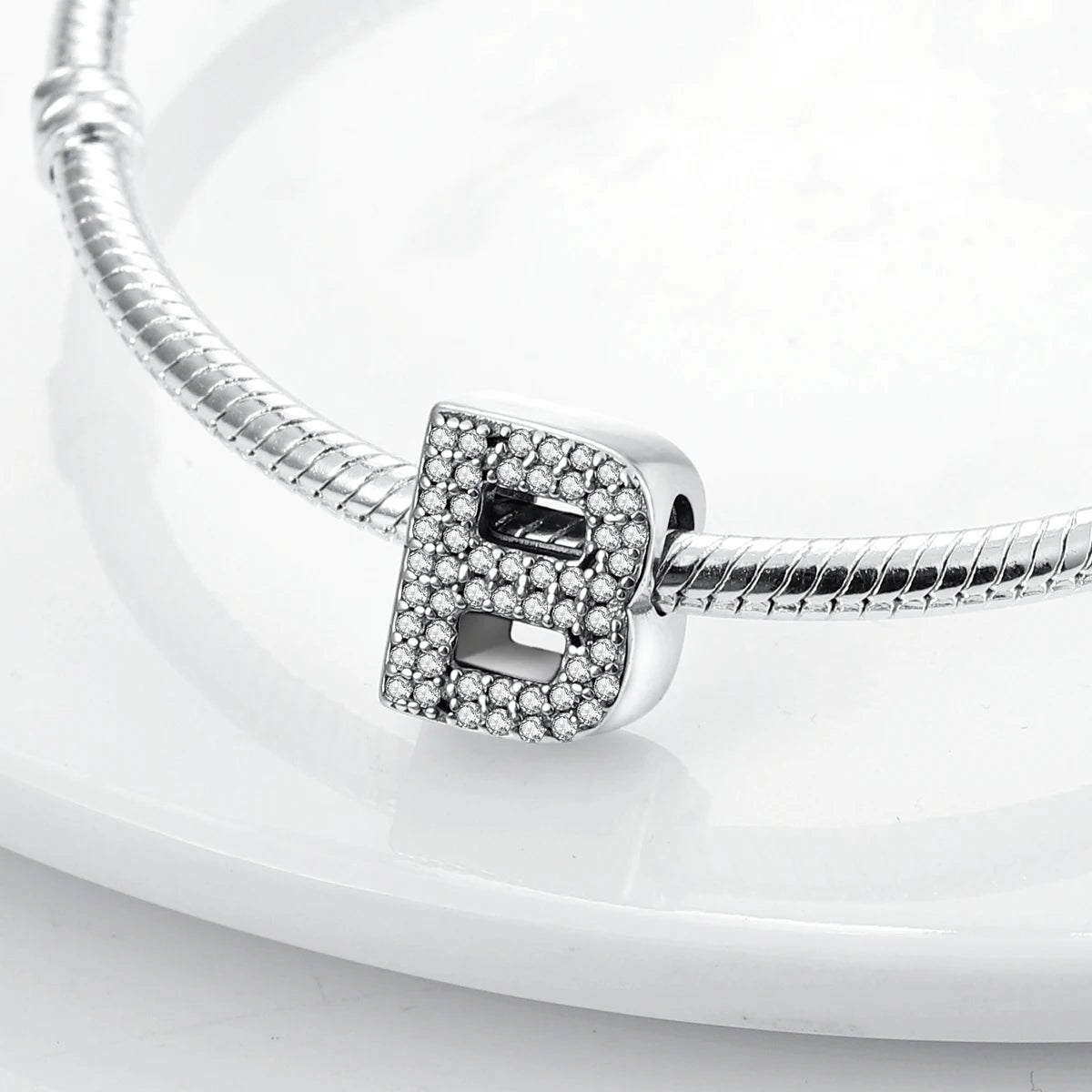 Real 925 Sterling Silver Charms Bracelets Classic 26 Letters Alphabet Charms Beads For Women Fine DIY Wedding Jewelry Gift