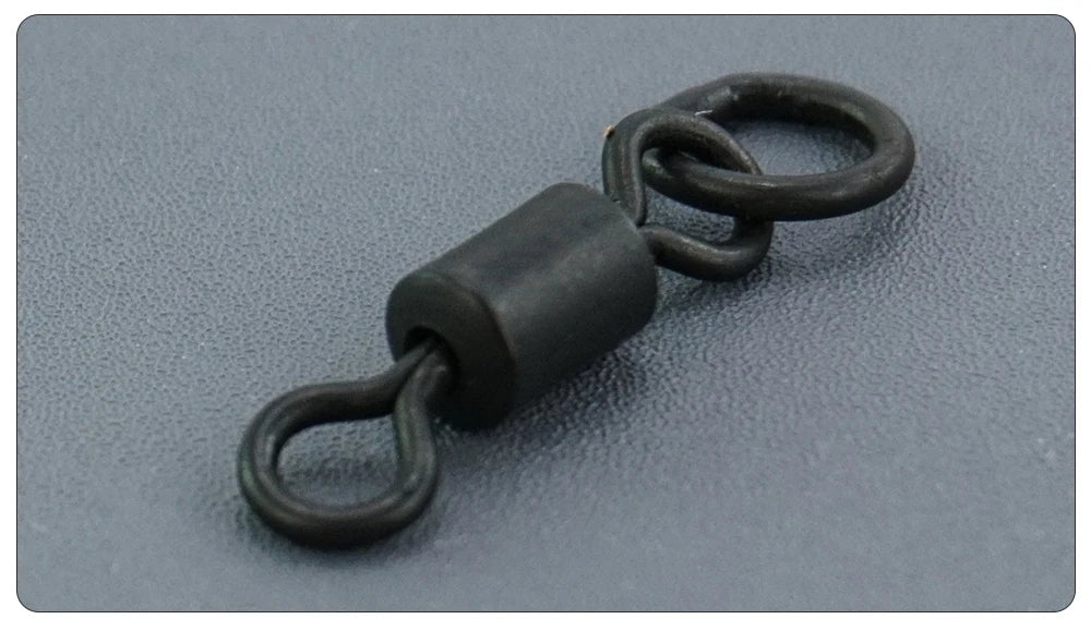 Hirisi 20 Piece Carp Fishing Swivels Snaps with Solid Ring Quick Change Fishing Hook Swivels AE044 Fishing Accessories