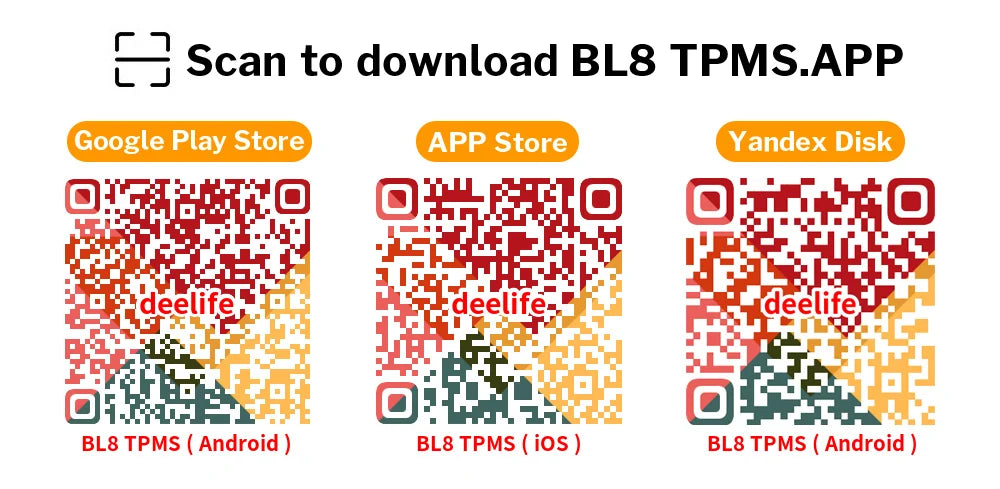 Deelife Car TPMS for Android iOS Tire Pressure Monitoring Control System 4-5 Wheel Tyre Sensor Bluetooth-compatible BLE TMPS