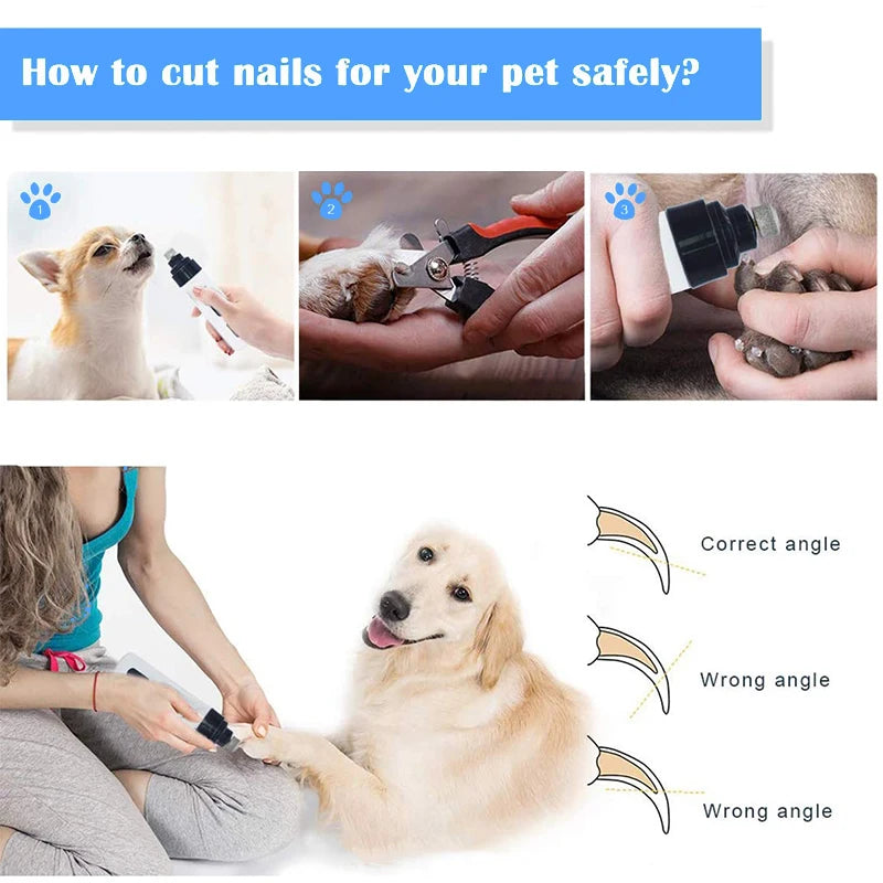 Painless USB Charging Dog Nail Grinders Rechargeable Pet Nail Clippers NairoMarket