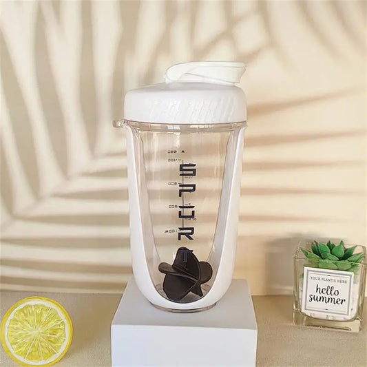 Shakes Leakproof For Powder Workout Gym Sport 600ML Blender Shaker Bottle With Plastic Whisk Ball BPA Free Plastic Protein