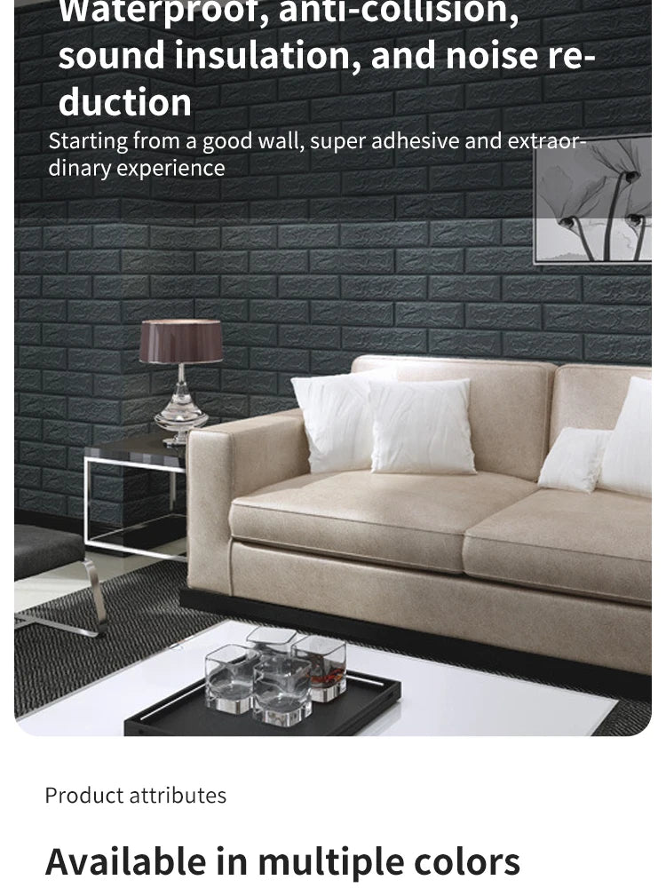 3D Three-dimensional Wall Stickers Self-adhesive Wallpaper Anti-collision Decorative Stickers 10pc