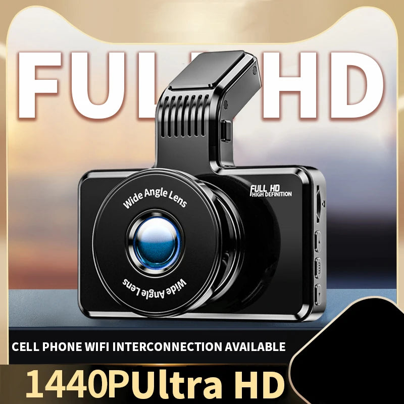 Hd dashcam wireless WiFi connects front and rear dual lens with reverse video car black box, car DVR, car surveillance camera