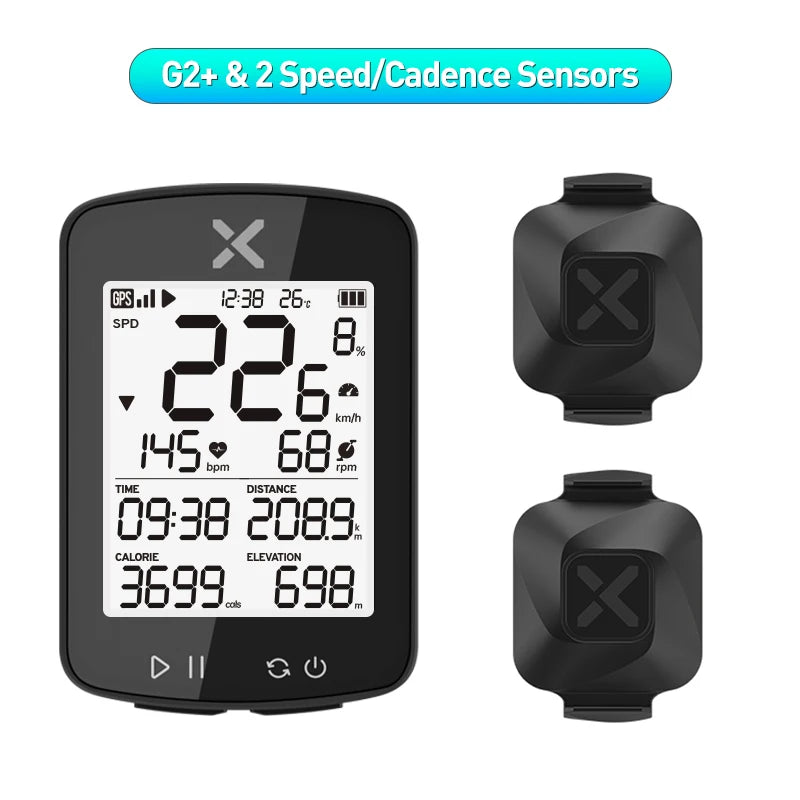 XOSS G2 GPS Bike Computer Wireless Cycling Speedometer Road Bike MTB USB C IPX7 Waterproof Bluetooth Bicycle Computer Odometer