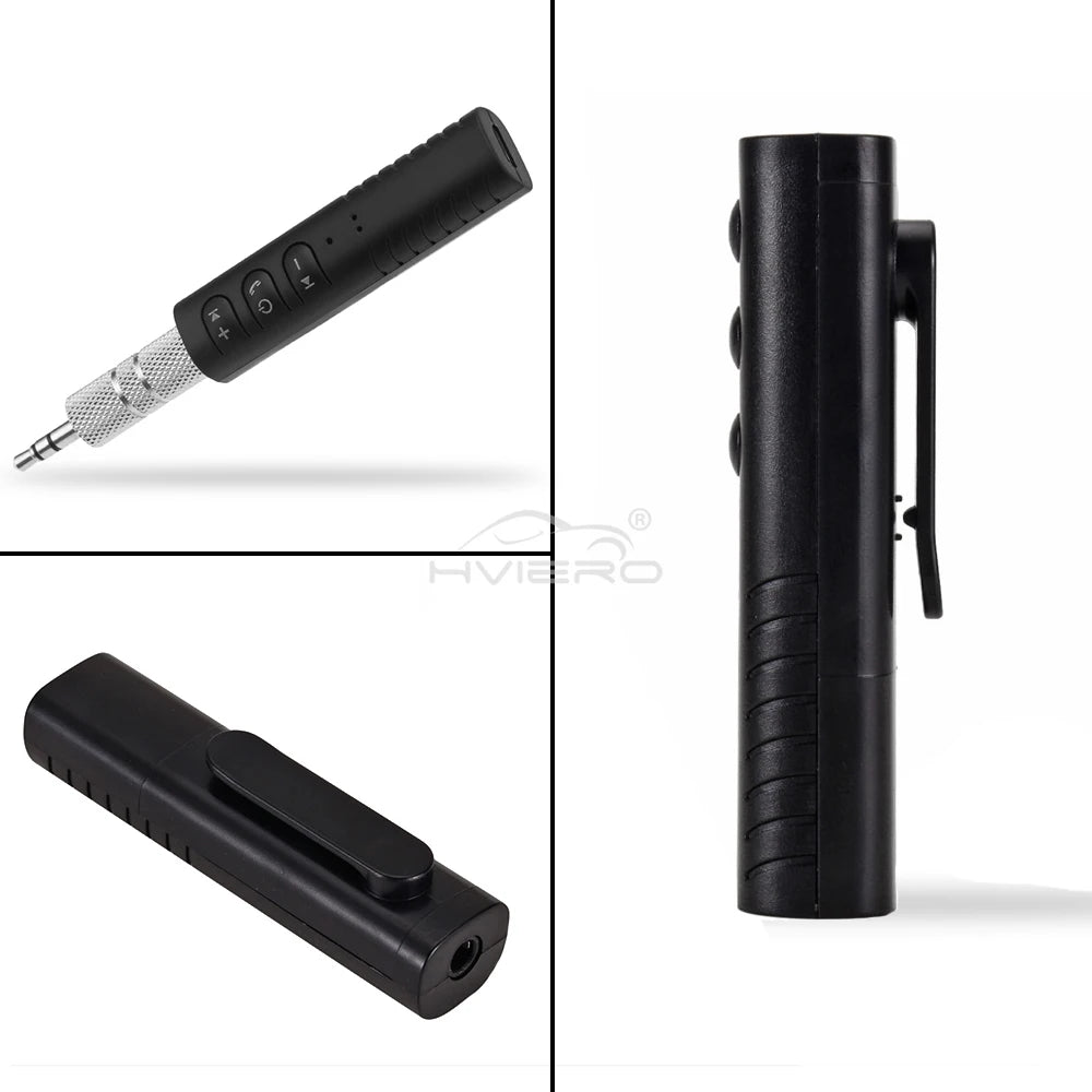 1X Wireless Bluetooth 5.0 Receiver Transmitter Adapter 3.5mm Jack Car Music Audio Aux A2dp Headphone Reciever Handsfree 5V Black