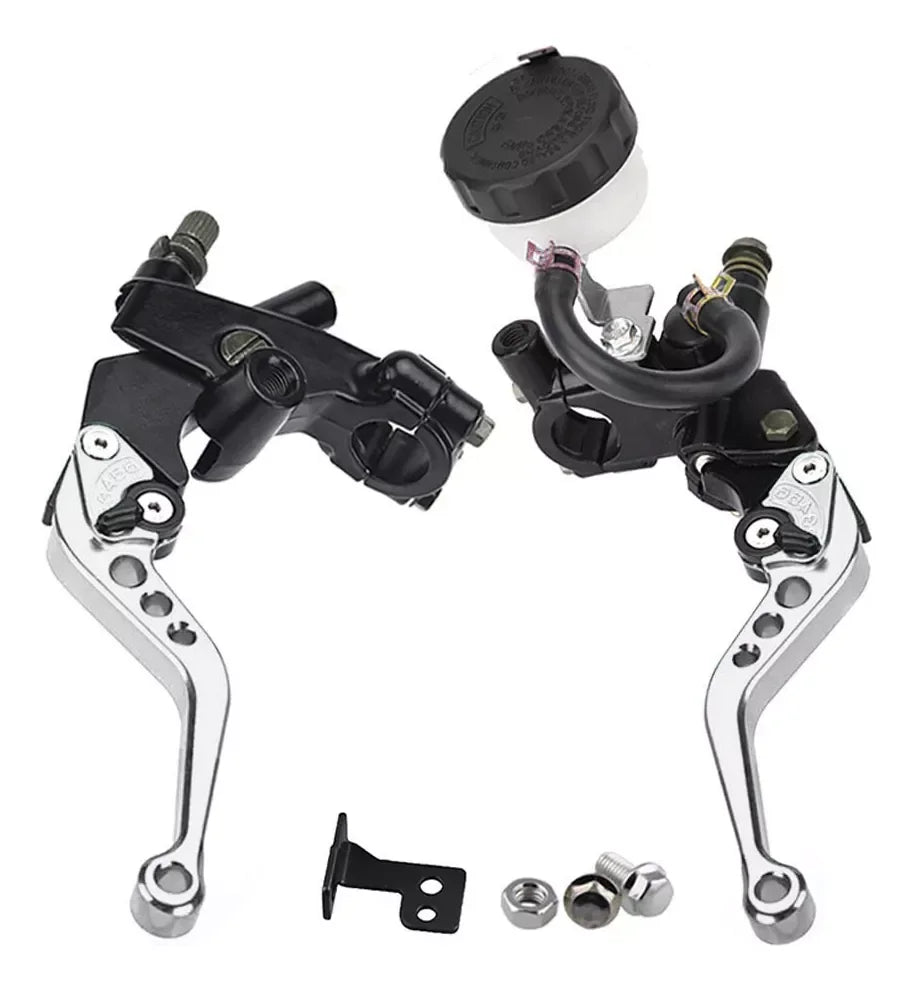 Universal CNC Motorcycle Adjustable Clutch Brake Master Cylinder Reservoir Levers Kit for Yamaha Kawasaki 7/8" 22mm Handlebar