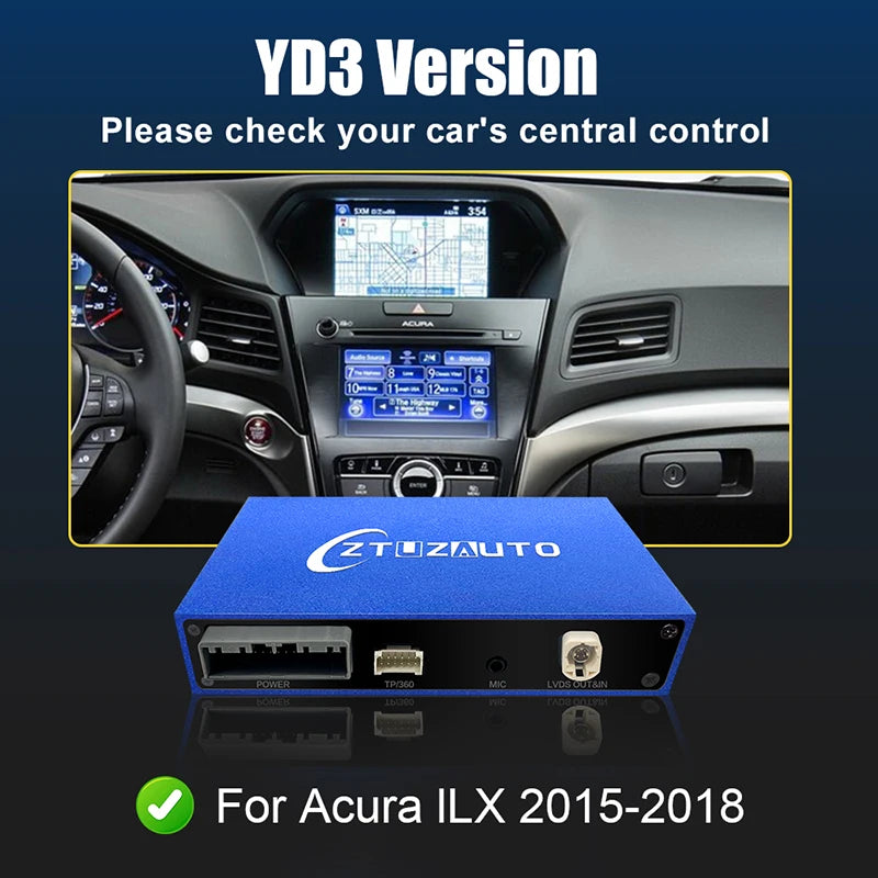 Car Ai Box Wireless Apple Carplay Android Auto For Acura YD3 MDX RDX TLX ILX RLX Honda Odyssey Original Screen Support Mirroring