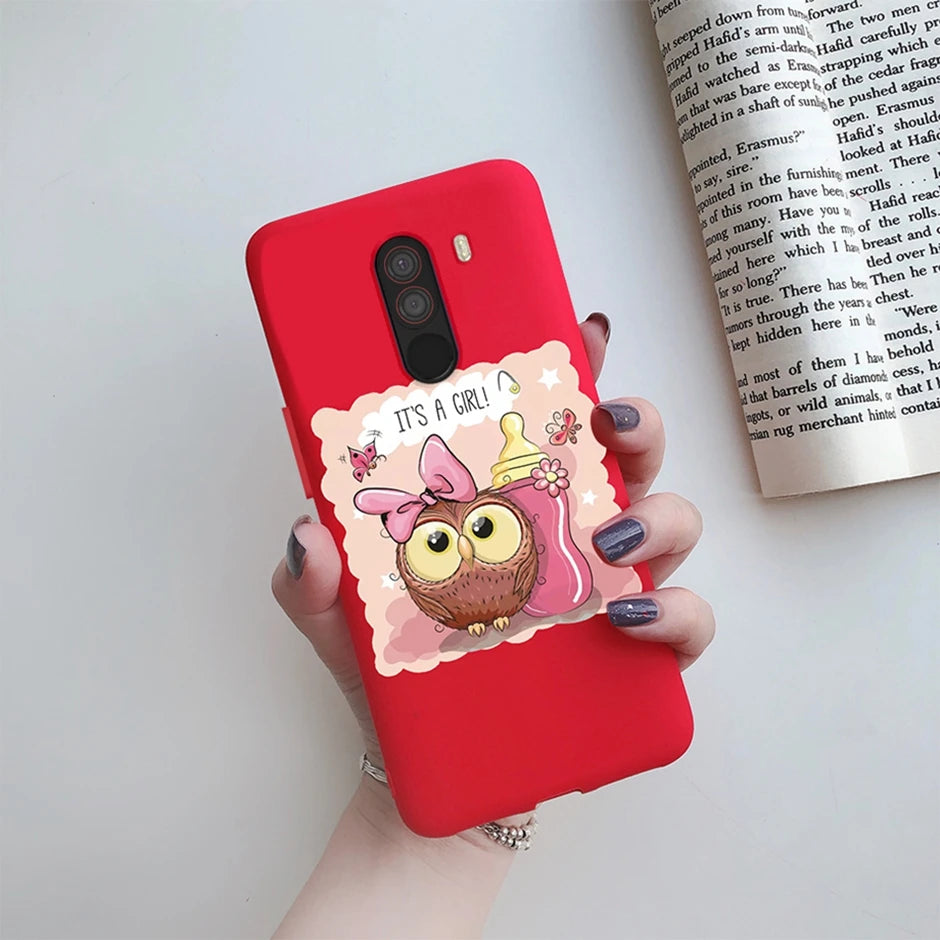 For xiaomi Pocophone F1 Case for xiaomi Poco F1 Case Silicone Soft TPU Phone Cases for PocoF1 Back Cover Heart Butterfly Bumper
