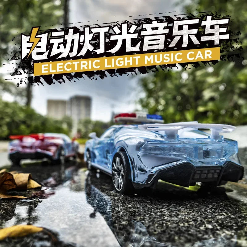 Cool Luminous Children's Toy Car Music Police Car Luminous Electric Model Electric Children's Toys Children's Toys Gifts