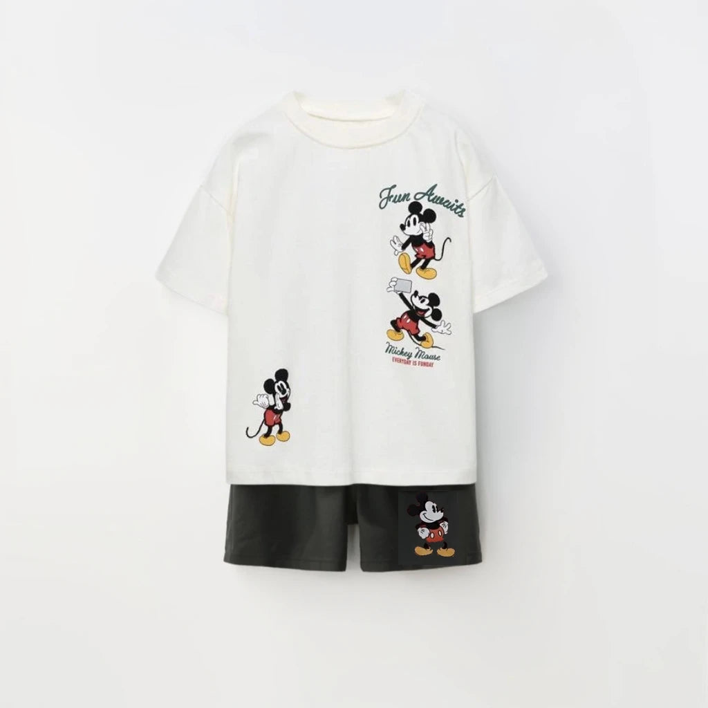 Short Sleeve Outfits Kids Summer Clothing 1-7Years Old Child Costume Cartoon Tees Toddler Boys New Fashion T-shirt+Shorts