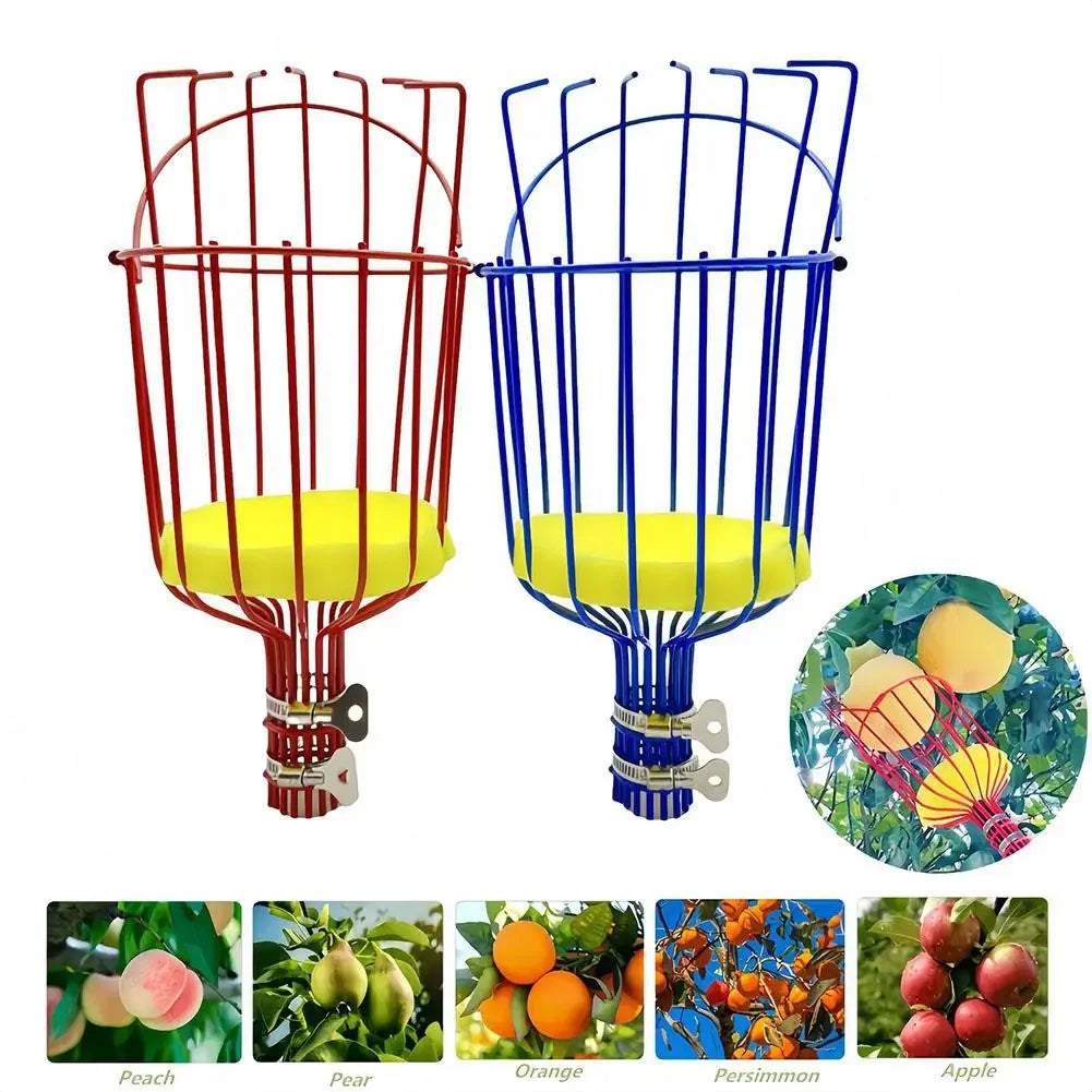 Long Handle Fruit Picker with Basket Adjustable Fruit Catcher for Apple Mango Pear Avocado Professional Orchard Tool I8P8