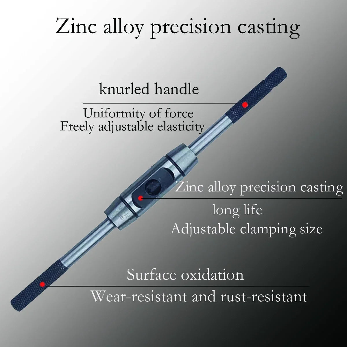 M2-M24 Adjustable Hand Taps Wrench Tools For Mechanic Tapping Winch High Quality Steel Thread Processing Tools CNC Screw Tap