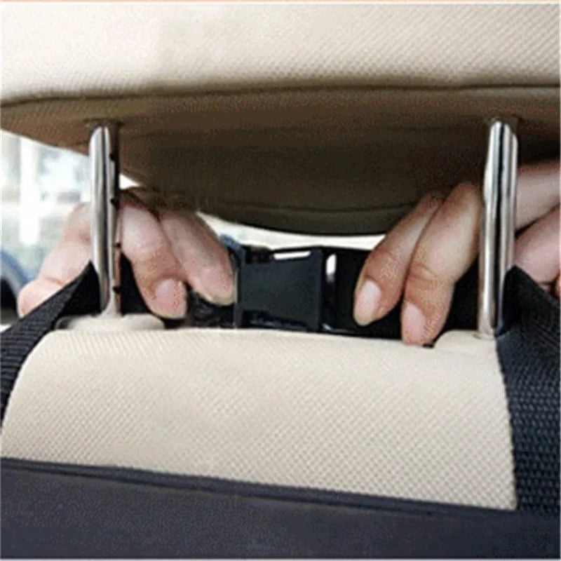 Auto Seat Back Multi-Pocket Ice Pack Bag Hanging Organizer Collector Storage Box Car Interior Accessories Black Stowing Tidying