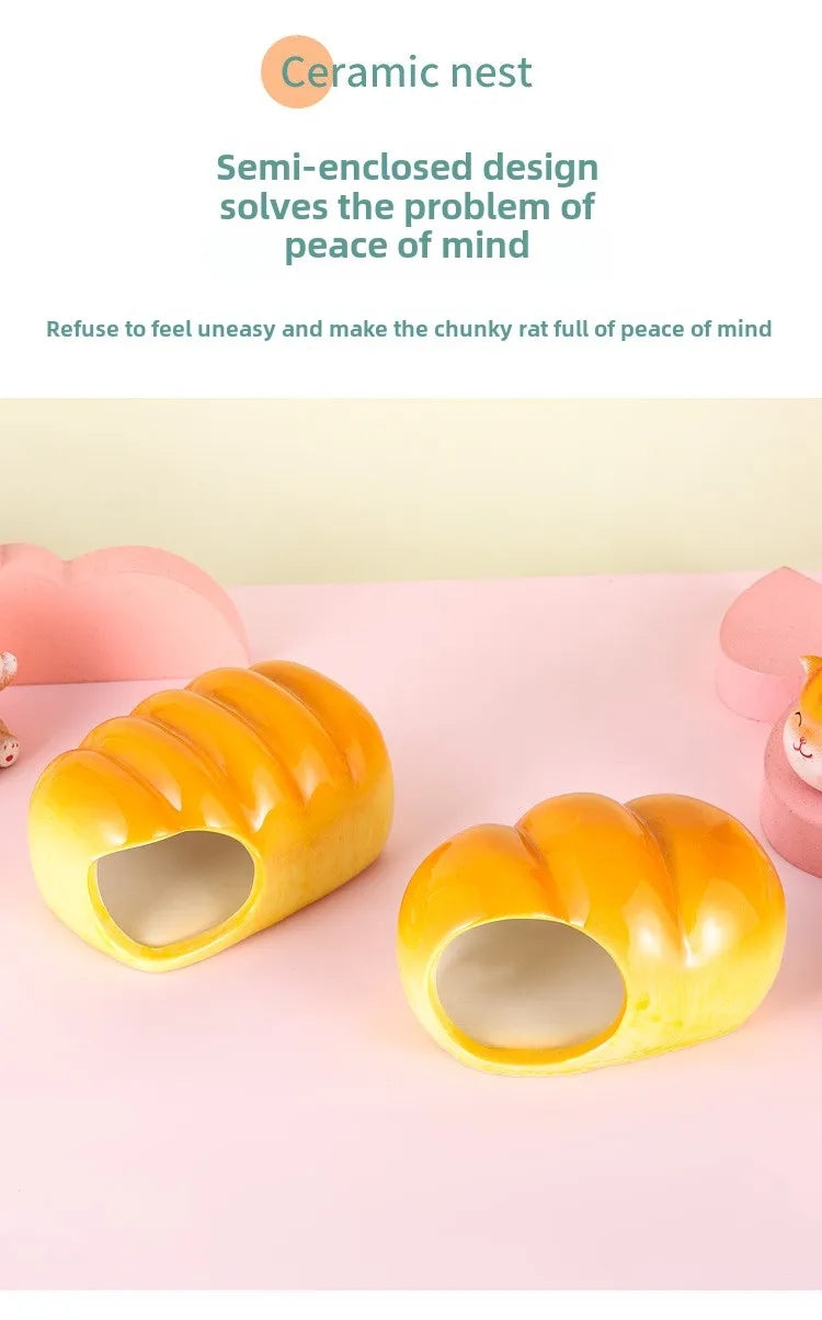 Ceramic Hamster House for Small Animals Outdoor Cave Small Animal Cool House