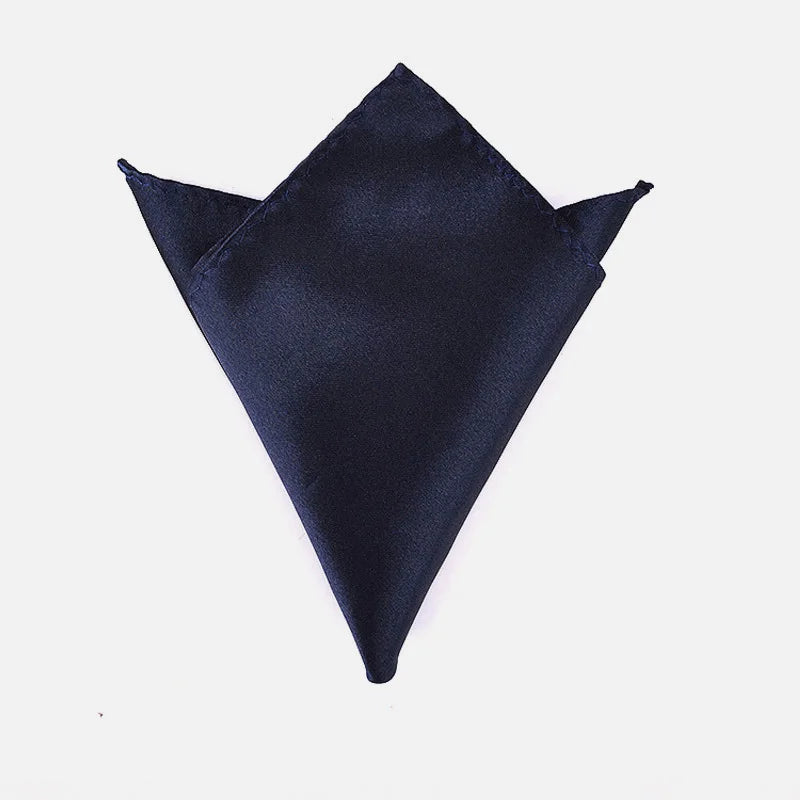 Luxury Men's Handkerchief Solid Color White Black Red Hankies Polyester Hanky Business Pocket Square Chest Towel 22*22CM