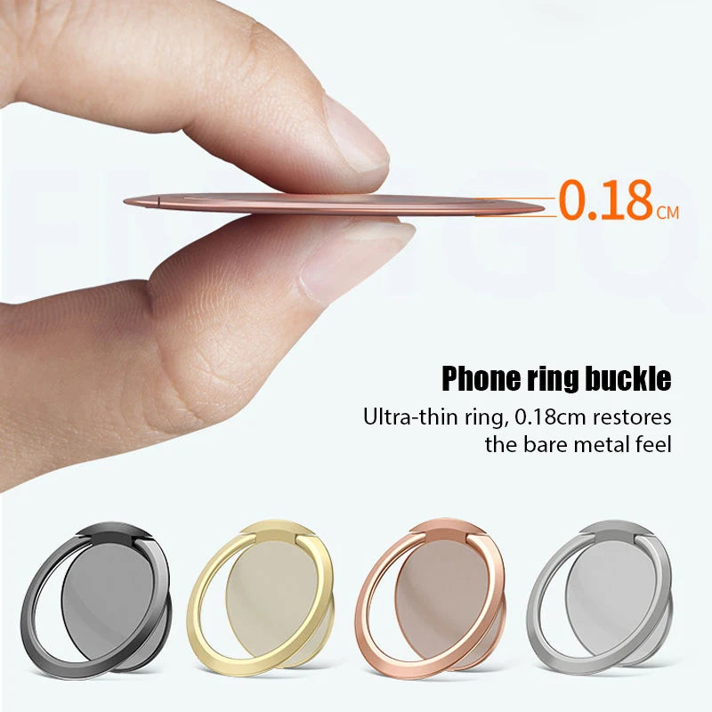 Universal Finger Ring Holder Stand Grip 360 Degree Rotating for Mobile Phone Support Car Magnetic Phone Back Sticker Pad Bracket