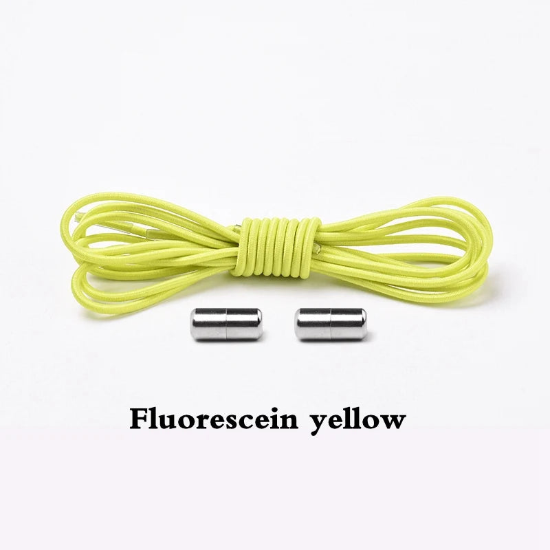 Elastic Laces Sneakers Round Shoelaces without ties Rubber No Tie Shoe laces Shoes Kids Adult Quick Shoe lace Rubber Bands