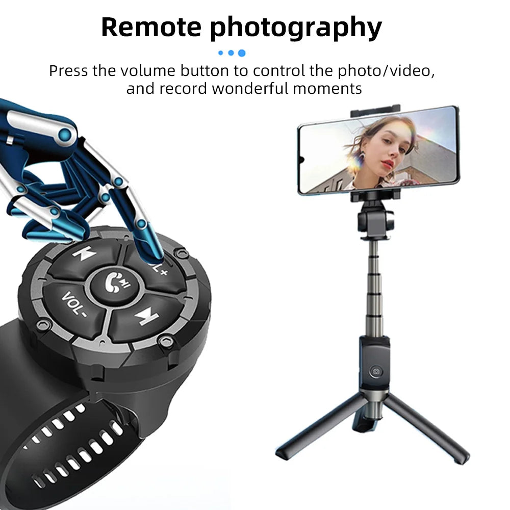 AD 5 Key Wireless Remote Controller Button Helmet Earphone Motorcycle Bike Handlebar Car Steering Wheel Control Media