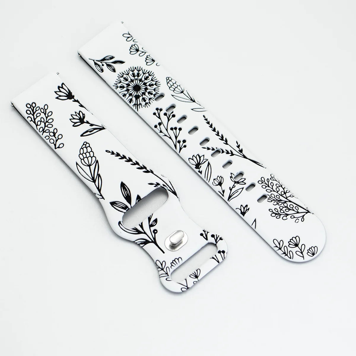 Two-tone Silicone Band Engraved Strap for Samsung Galaxy Watch 7/6/5/4/Active 2 40mm 44mm/Watch 5 Pro 45mm/Watch 3 41mm Straps