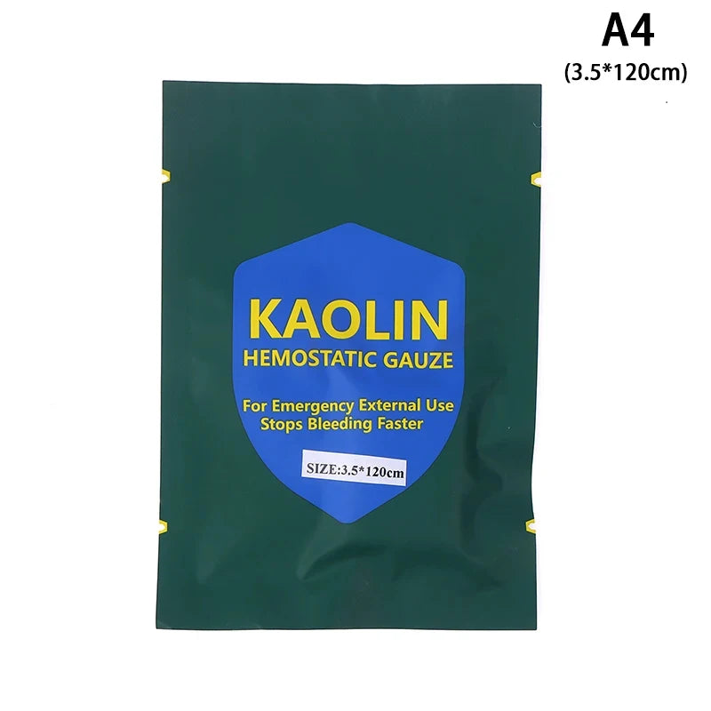 4Sizes Hemostatic Gauze Combat Emergency Trauma Z-Fold Soluble For Ifak Tactical Military First Aid Kit Medical Wound Dressing