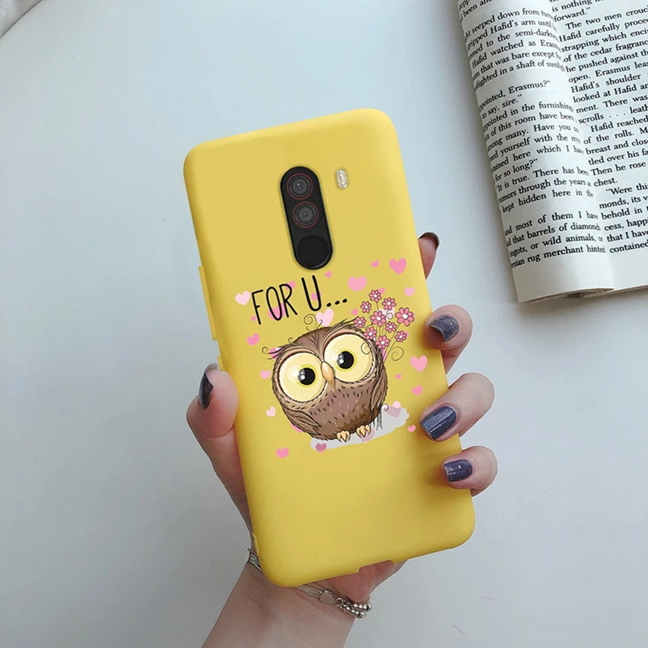 For xiaomi Pocophone F1 Case for xiaomi Poco F1 Case Silicone Soft TPU Phone Cases for PocoF1 Back Cover Heart Butterfly Bumper