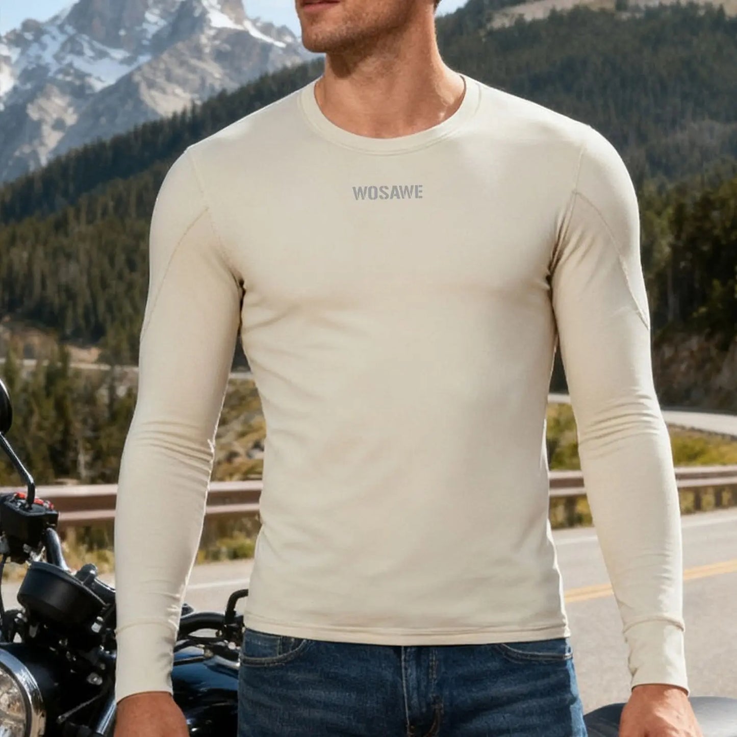 WOSAWE Women's Fleece Lined Thermal Underwear Set Motorcycle Skiing Base Layer Winter Warm Long Johns Shirts & Tops Bottoms