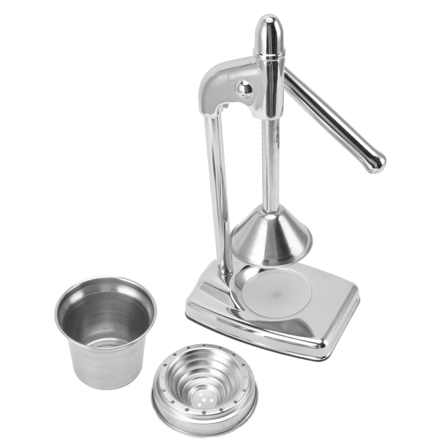 Citrus Squeezer Manual Orange Squeezer 304 Stainless Steel Food Grade Minimalist Compact Ergonomic Rubber Handle Fruit Presser