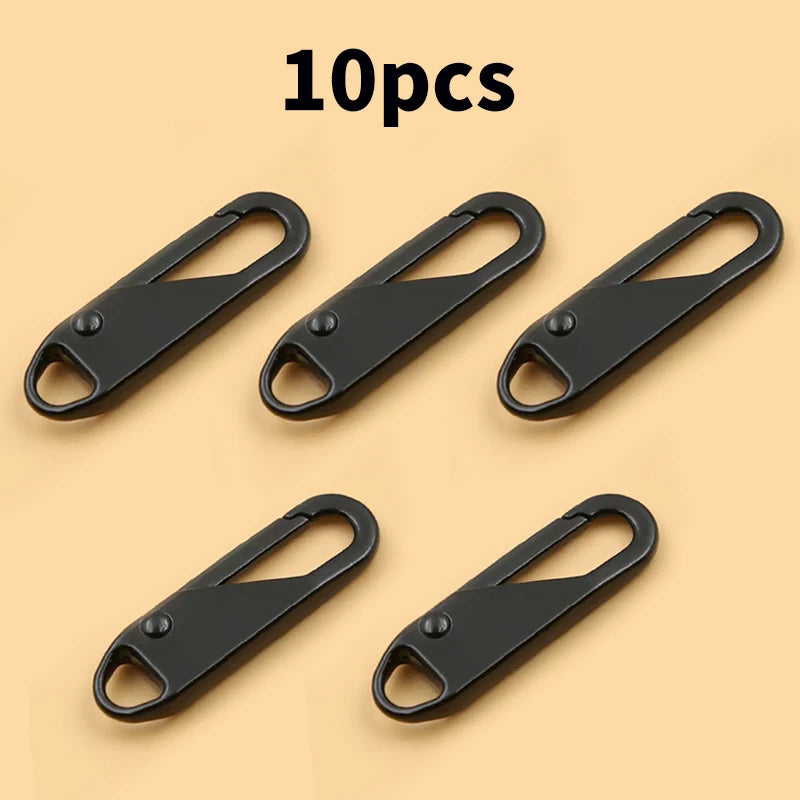 5/10 Pieces Zipper Pull Replacement Zipper Repair Kit Zipper Slider Pull Tab Universal Zipper Fixer Metal Zipper Head