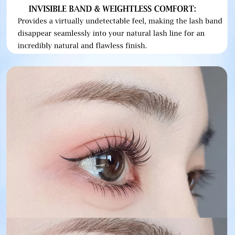 No Glue Needed Idol False Eyelashes Large Capacity 7-9mm Self Adhesive Eyelashes DIY Lash Extension Korean Makeup Cluster Lashes